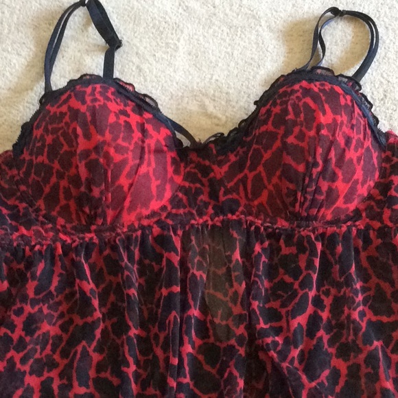 Pucker up plus lingerie. Sz 2XL sheer black/ red - Picture 4 of 6